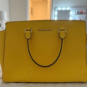 Michael Kors Yellow Saffiano Leather Tote